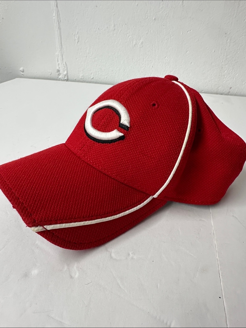 New Era Red Baseball Cap with White Accent and Logo